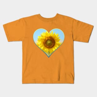 Sunflower and heart Kids T-Shirt